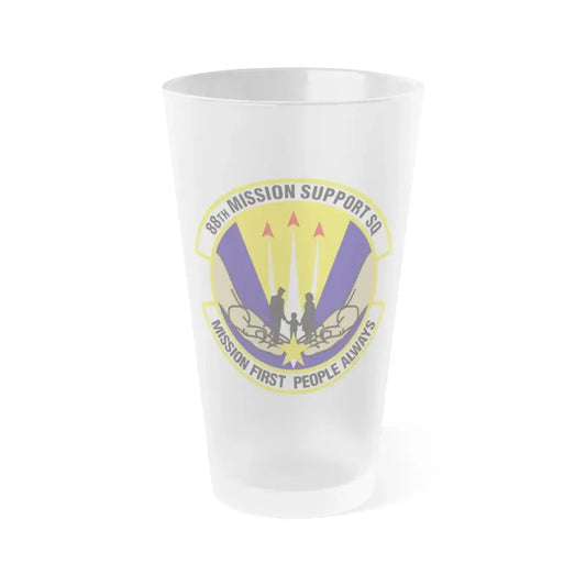 88th Mission Support Squadron (U.S. Air Force) Frosted Pint Glass 16oz 16oz Frosted - Go Mug Yourself