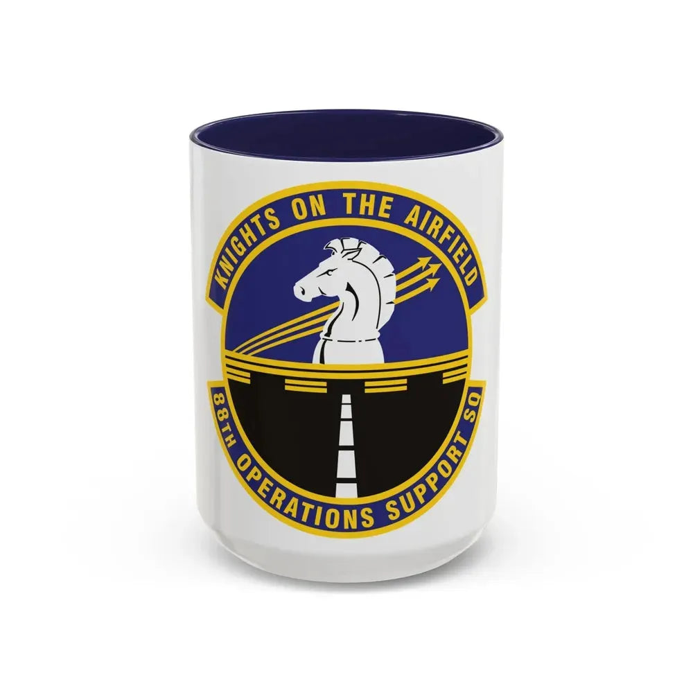 88th Operations Support Squadron (U.S. Air Force) Accent Coffee Mug 15oz Navy - Go Mug Yourself