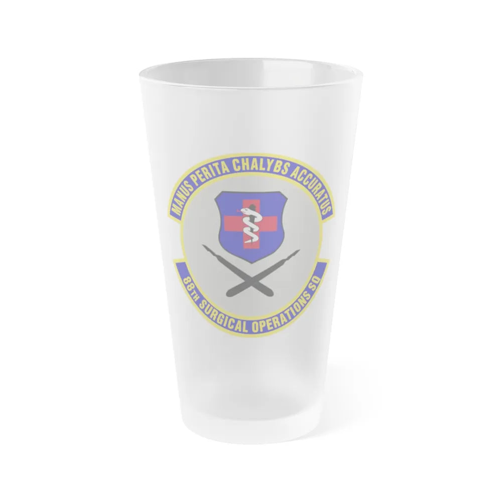 88th Surgical Operations Squadron (U.S. Air Force) Frosted Pint Glass 16oz-16oz-Frosted-Go Mug Yourself