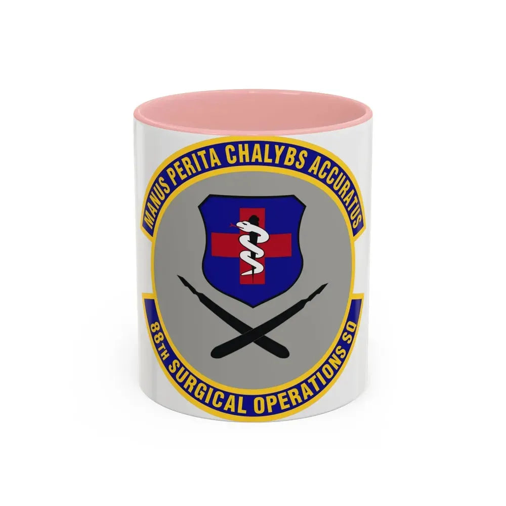 88th Surgical Operations Squadron (U.S. Air Force) Accent Coffee Mug 11oz Pink - Go Mug Yourself