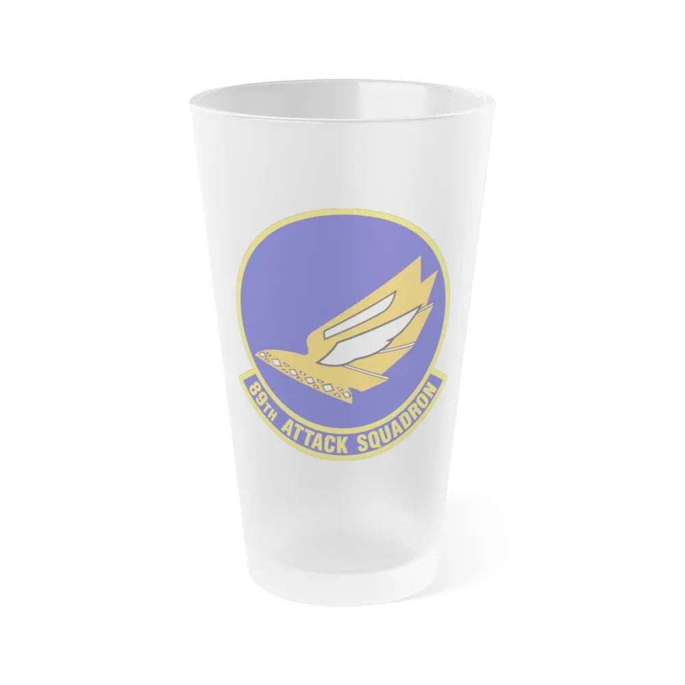 89 Attack Squadron ACC (U.S. Air Force) Frosted Pint Glass 16oz-16oz-Frosted-Go Mug Yourself