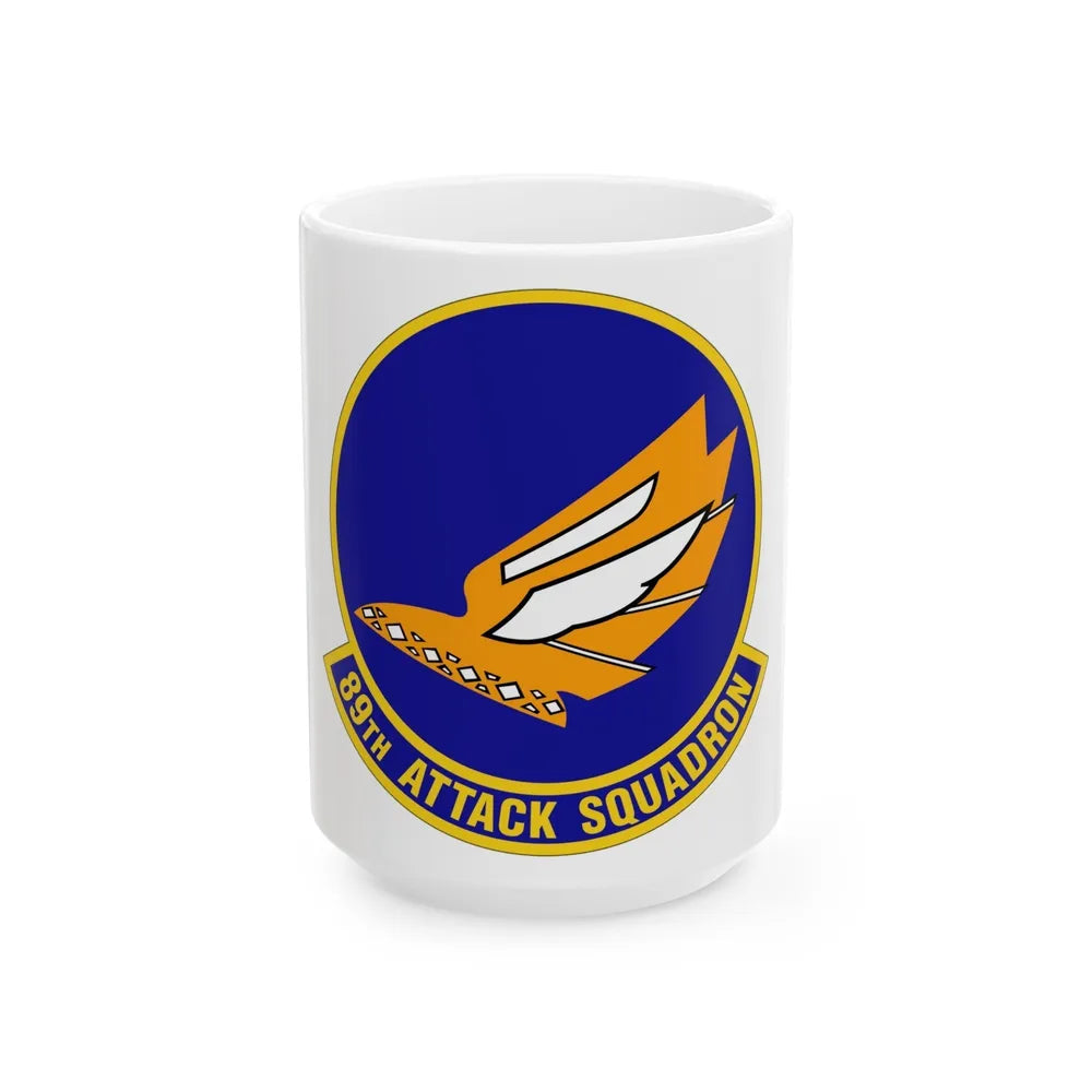 89 Attack Squadron ACC (U.S. Air Force) White Coffee Mug-15oz-Go Mug Yourself