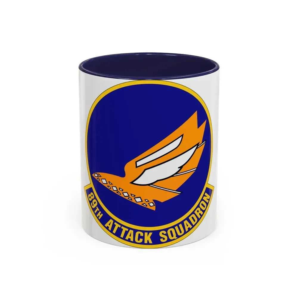 89 Attack Squadron ACC (U.S. Air Force) Accent Coffee Mug 11oz Navy - Go Mug Yourself
