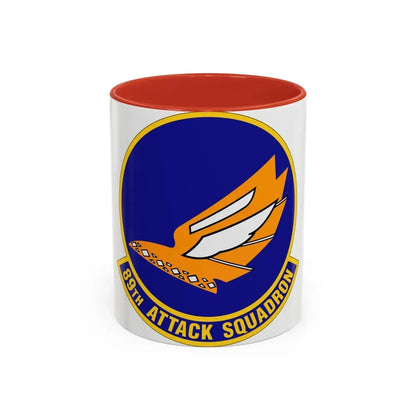 89 Attack Squadron ACC (U.S. Air Force) Accent Coffee Mug 11oz Red - Go Mug Yourself