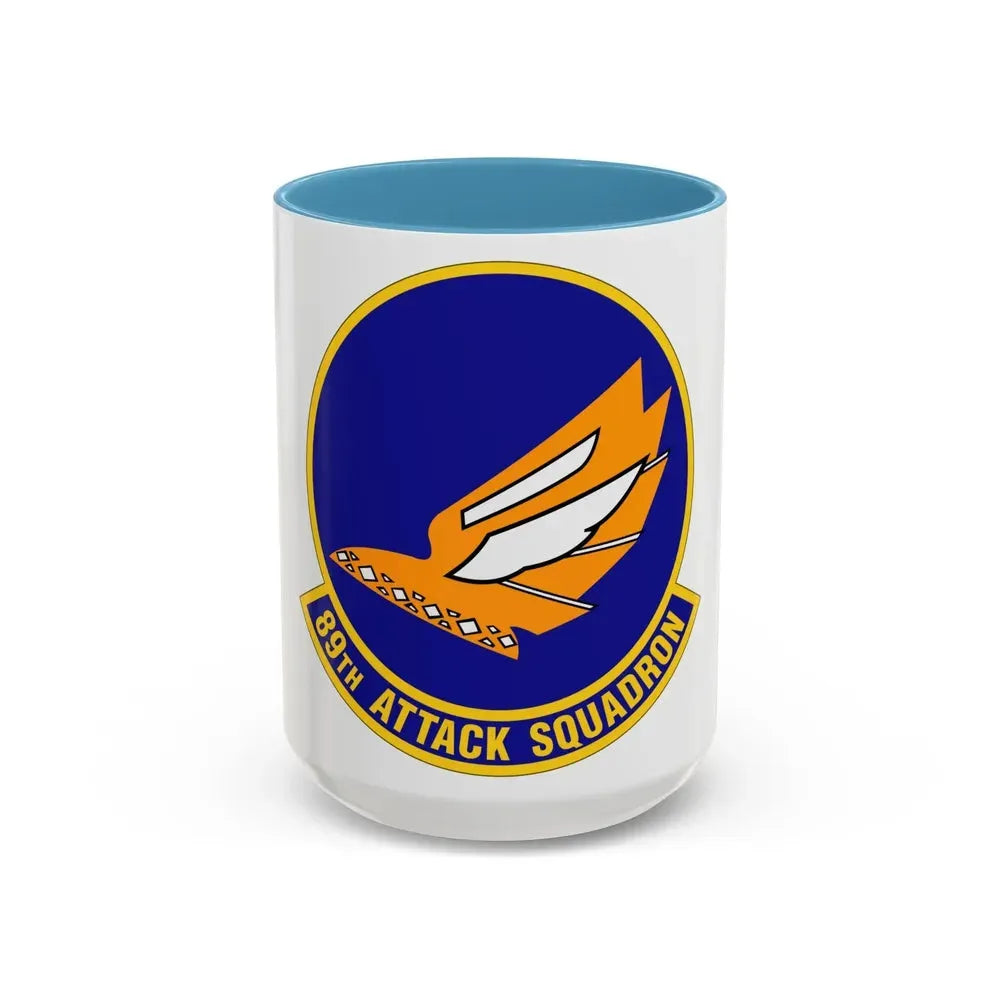 89 Attack Squadron ACC (U.S. Air Force) Accent Coffee Mug 15oz Light Blue - Go Mug Yourself