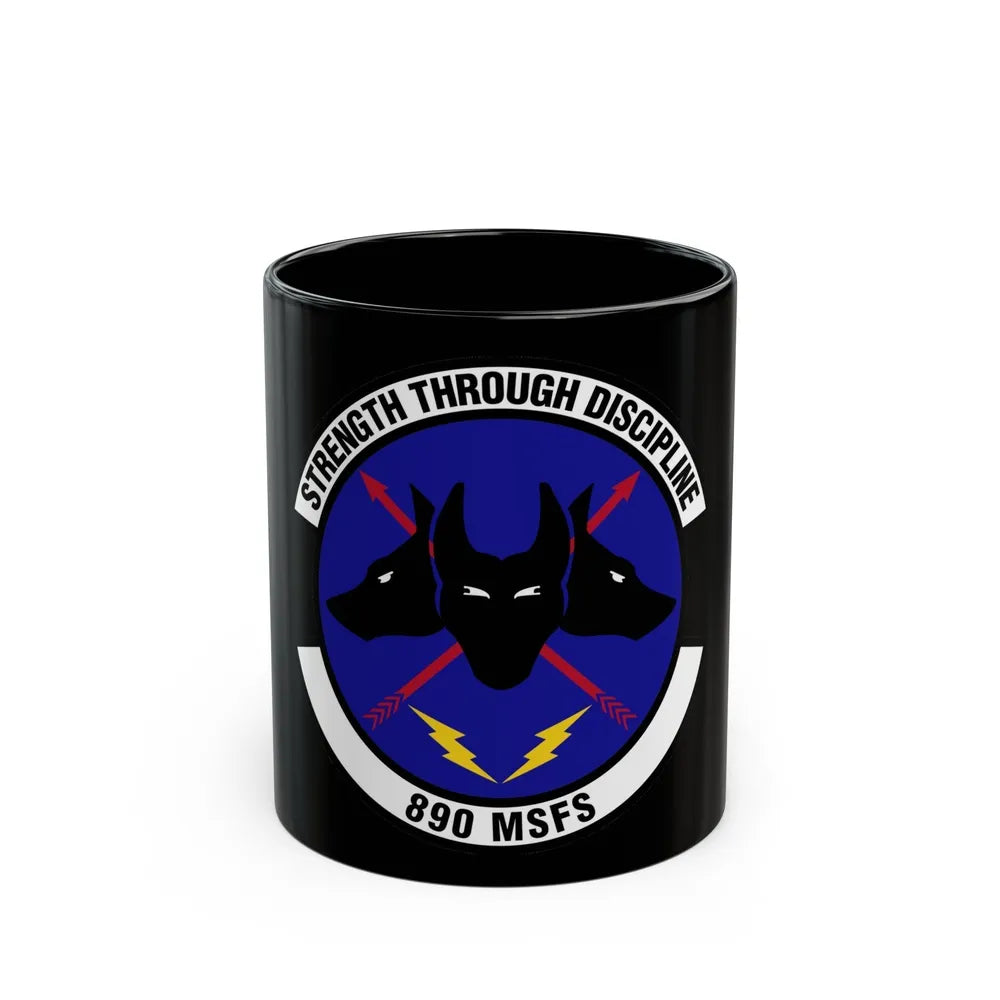 890 Missile Security Forces Squadron AFGSC (U.S. Air Force) Black Coffee Mug-11oz-Go Mug Yourself