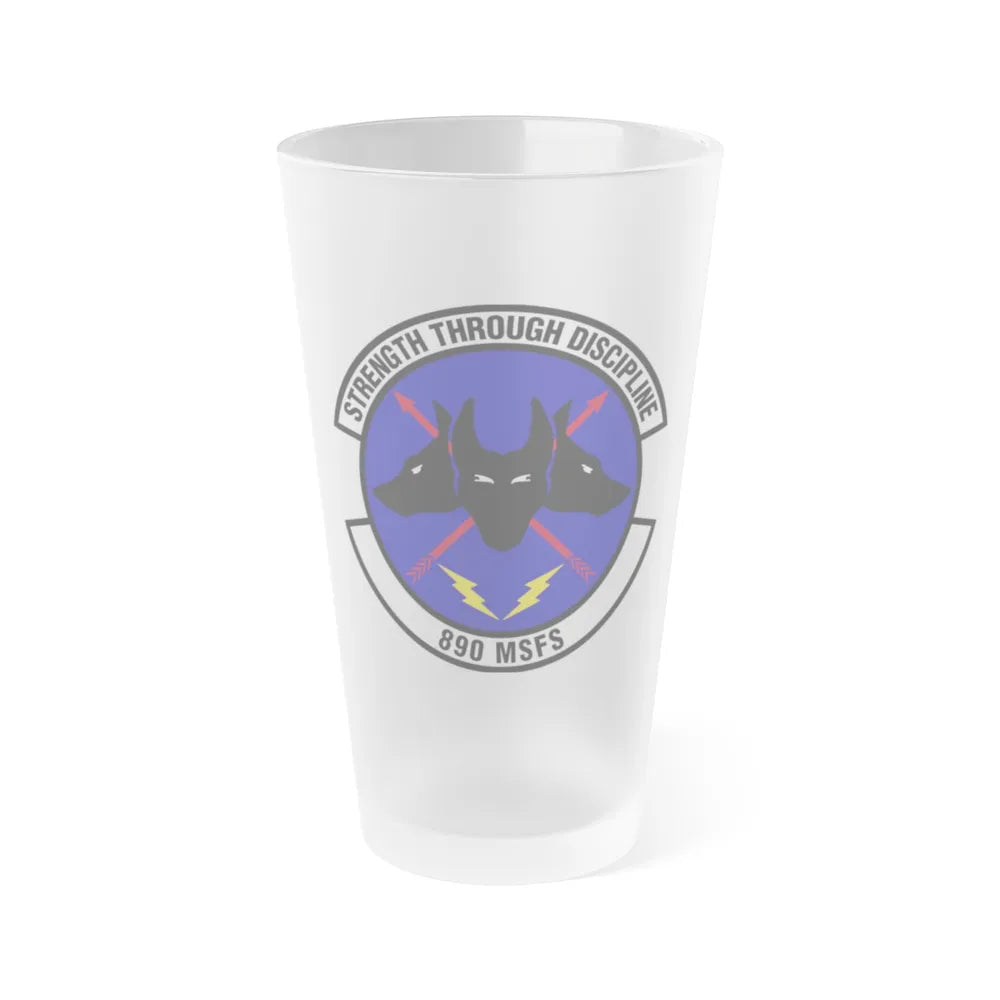 890 Missile Security Forces Squadron AFGSC (U.S. Air Force) Frosted Pint Glass 16oz-16oz-Frosted-Go Mug Yourself