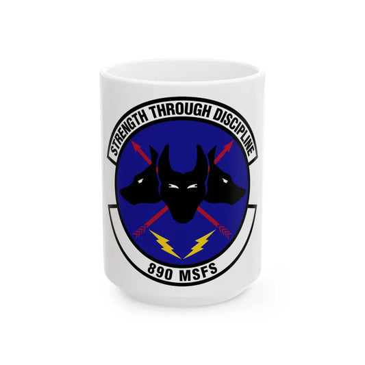 890 Missile Security Forces Squadron AFGSC (U.S. Air Force) White Coffee Mug-15oz-Go Mug Yourself