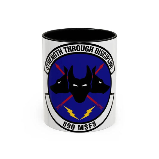 890 Missile Security Forces Squadron AFGSC (U.S. Air Force) Accent Coffee Mug 11oz Black - Go Mug Yourself