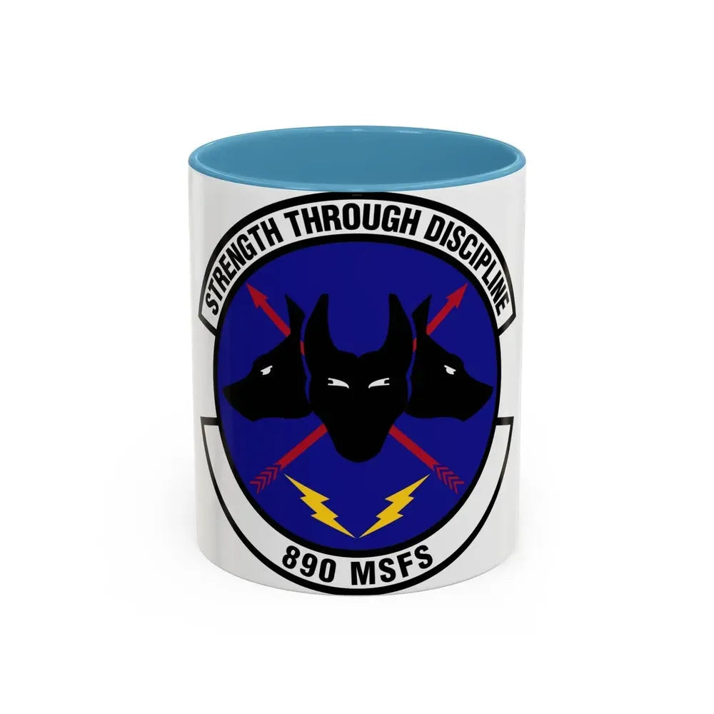 890 Missile Security Forces Squadron AFGSC (U.S. Air Force) Accent Coffee Mug 11oz Light Blue - Go Mug Yourself