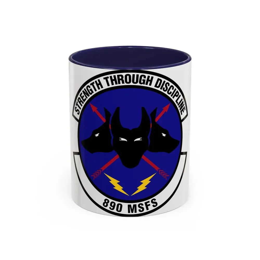 890 Missile Security Forces Squadron AFGSC (U.S. Air Force) Accent Coffee Mug 11oz Navy - Go Mug Yourself