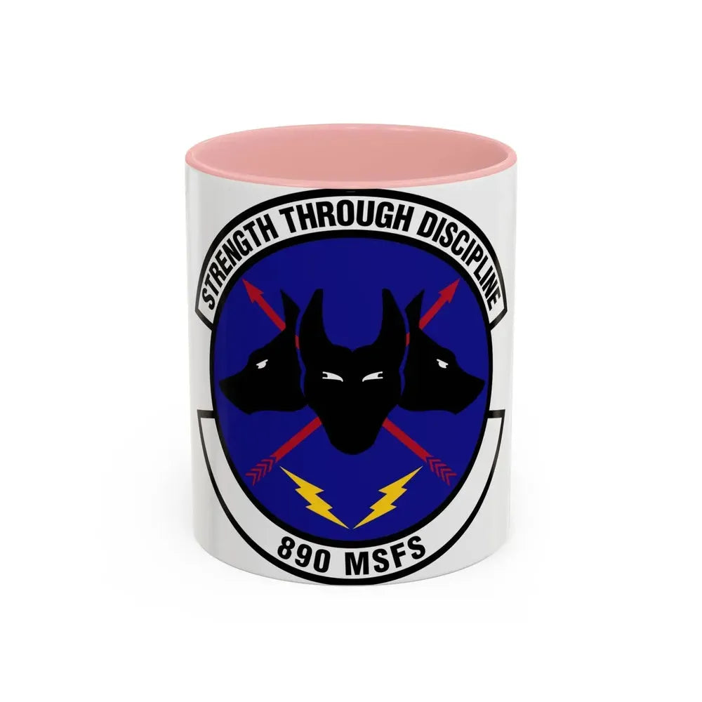 890 Missile Security Forces Squadron AFGSC (U.S. Air Force) Accent Coffee Mug 11oz Pink - Go Mug Yourself