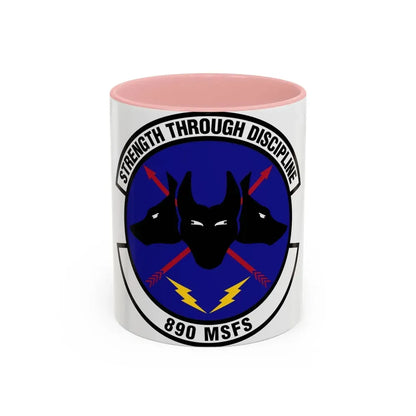 890 Missile Security Forces Squadron AFGSC (U.S. Air Force) Accent Coffee Mug 11oz Pink - Go Mug Yourself