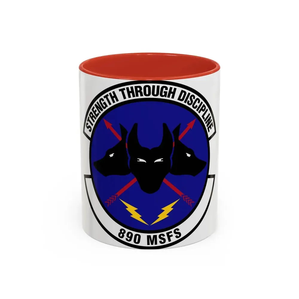 890 Missile Security Forces Squadron AFGSC (U.S. Air Force) Accent Coffee Mug 11oz Red - Go Mug Yourself