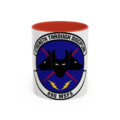 890 Missile Security Forces Squadron AFGSC (U.S. Air Force) Accent Coffee Mug 11oz Red - Go Mug Yourself