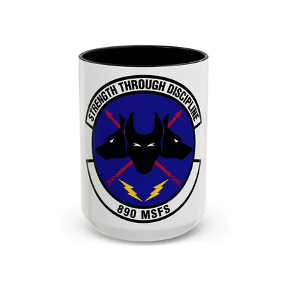890 Missile Security Forces Squadron AFGSC (U.S. Air Force) Accent Coffee Mug 15oz Black - Go Mug Yourself