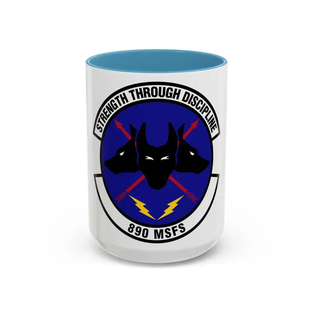 890 Missile Security Forces Squadron AFGSC (U.S. Air Force) Accent Coffee Mug 15oz Light Blue - Go Mug Yourself