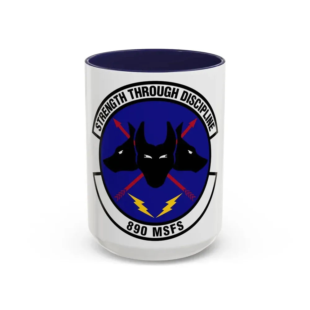890 Missile Security Forces Squadron AFGSC (U.S. Air Force) Accent Coffee Mug 15oz Navy - Go Mug Yourself
