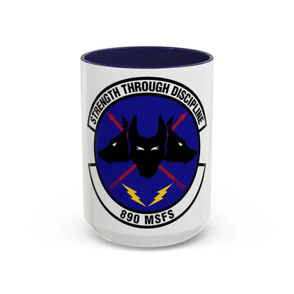 890 Missile Security Forces Squadron AFGSC (U.S. Air Force) Accent Coffee Mug 15oz Navy - Go Mug Yourself