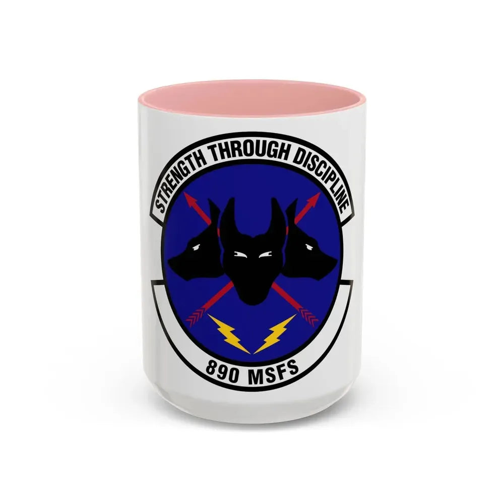 890 Missile Security Forces Squadron AFGSC (U.S. Air Force) Accent Coffee Mug 15oz Pink - Go Mug Yourself