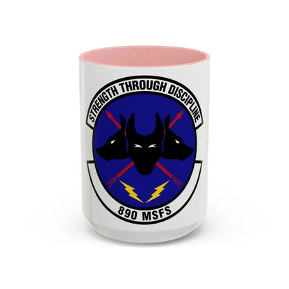 890 Missile Security Forces Squadron AFGSC (U.S. Air Force) Accent Coffee Mug 15oz Pink - Go Mug Yourself