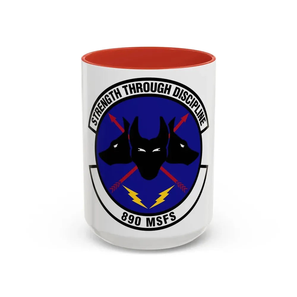 890 Missile Security Forces Squadron AFGSC (U.S. Air Force) Accent Coffee Mug 15oz Red - Go Mug Yourself