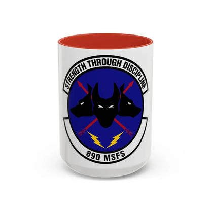890 Missile Security Forces Squadron AFGSC (U.S. Air Force) Accent Coffee Mug 15oz Red - Go Mug Yourself