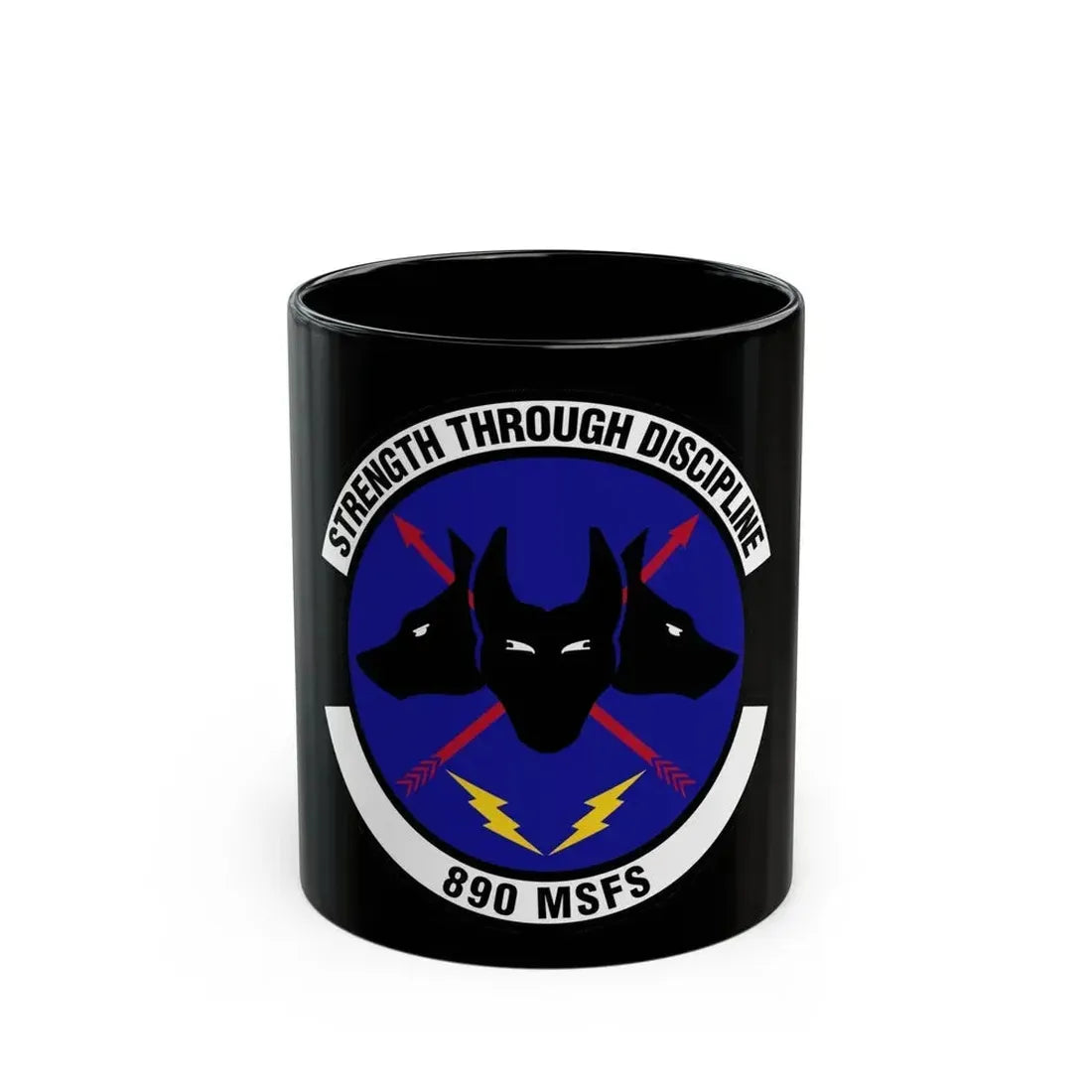 890 Missile Security Forces Squadron AFGSC (U.S. Air Force) Black Coffee Mug 11oz - Go Mug Yourself