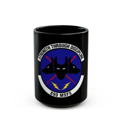 890 Missile Security Forces Squadron AFGSC (U.S. Air Force) Black Coffee Mug 15oz - Go Mug Yourself