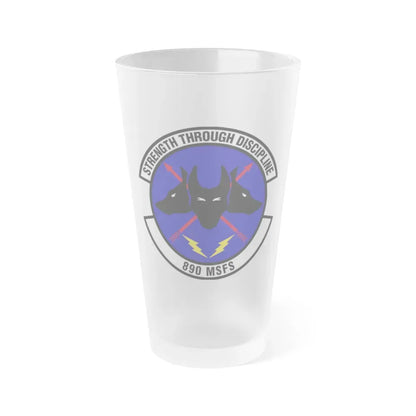 890 Missile Security Forces Squadron AFGSC (U.S. Air Force) Frosted Pint Glass 16oz 16oz Frosted - Go Mug Yourself