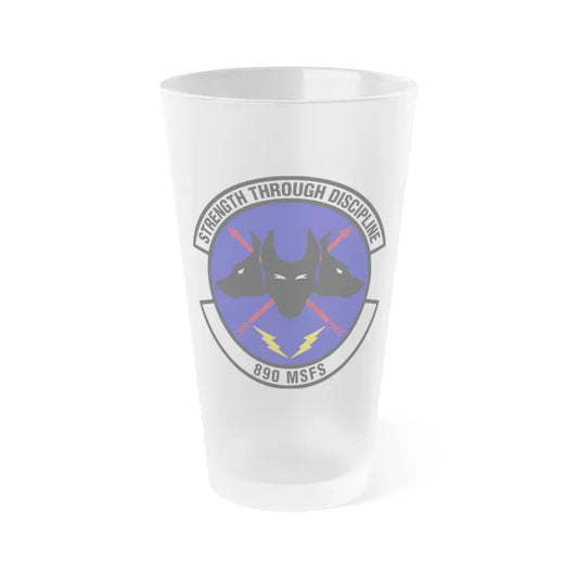 890 Missile Security Forces Squadron AFGSC (U.S. Air Force) Frosted Pint Glass 16oz 16oz Frosted - Go Mug Yourself