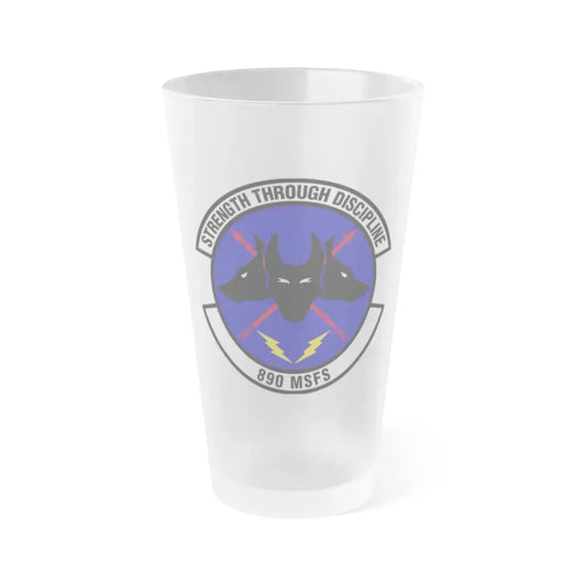 890 Missile Security Forces Squadron AFGSC (U.S. Air Force) Frosted Pint Glass 16oz 16oz Frosted - Go Mug Yourself