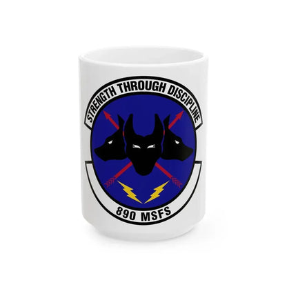 890 Missile Security Forces Squadron AFGSC (U.S. Air Force) White Coffee Mug 15oz - Go Mug Yourself