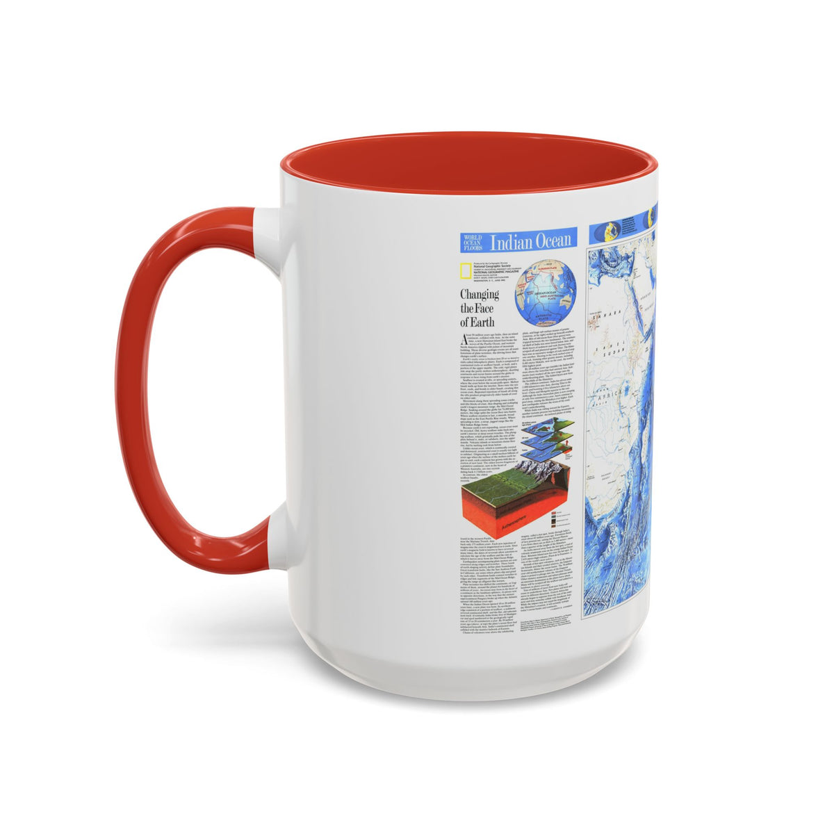 Indian Ocean (1992) (Map) Accent Coffee Mug
