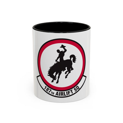 187 Airlift Squadron (U.S. Air Force) Accent Coffee Mug