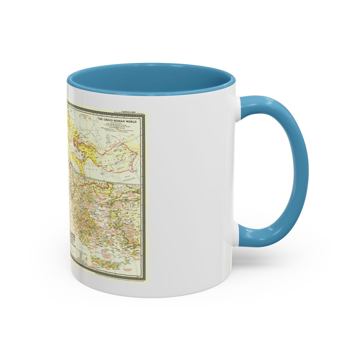 Mediterranean - Classical Lands (1949) (Map) Accent Coffee Mug