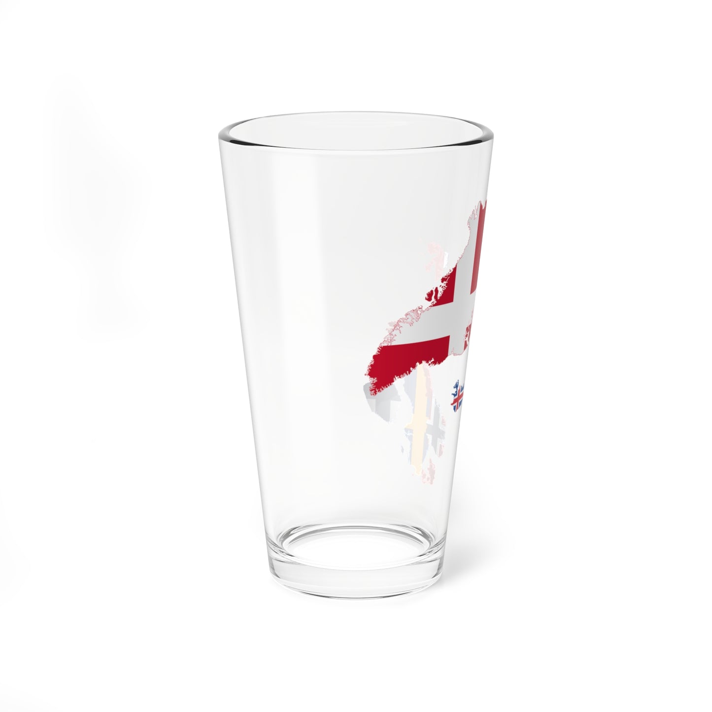 Flag map of the Nordic countries (Denmark) Pint Glass 16oz
