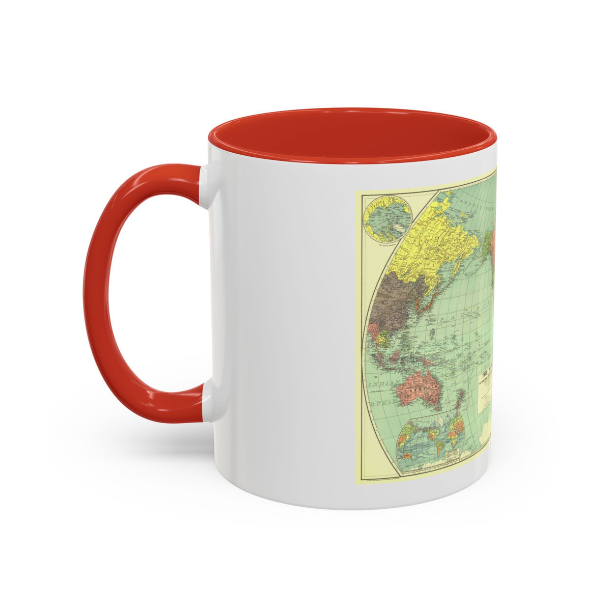 World Map (1932) (Map) Accent Coffee Mug