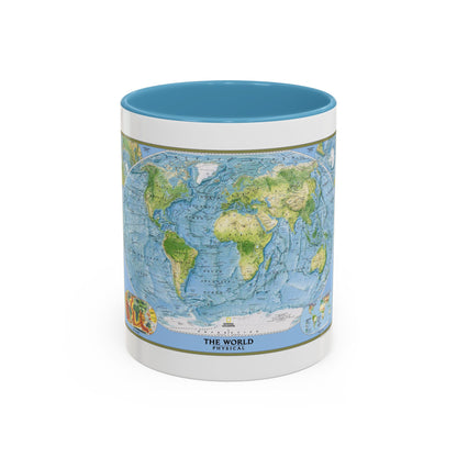 World Map - Physical (2005) (Map) Accent Coffee Mug