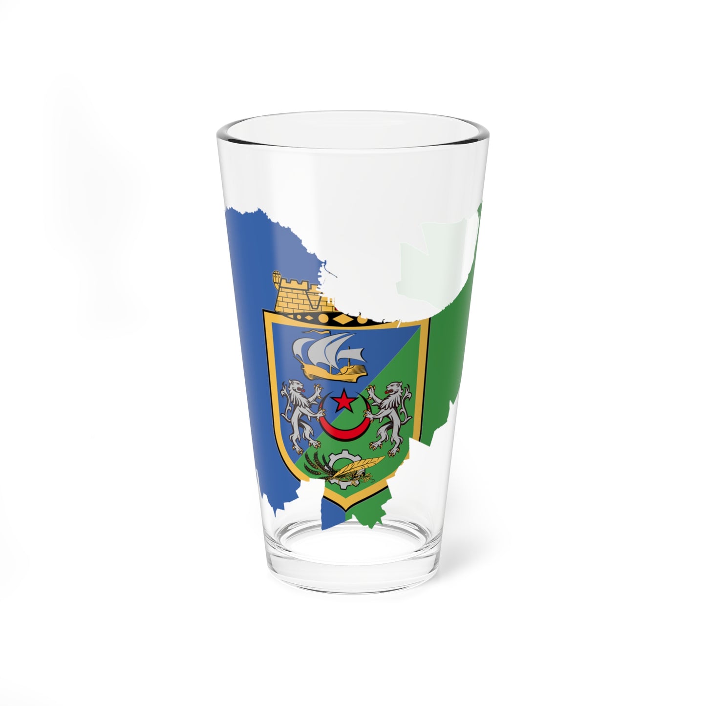 Flag map of Algiers (Algeria) Pint Glass 16oz