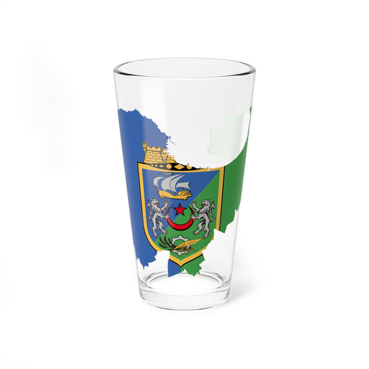 Flag map of Algiers (Algeria) Pint Glass 16oz