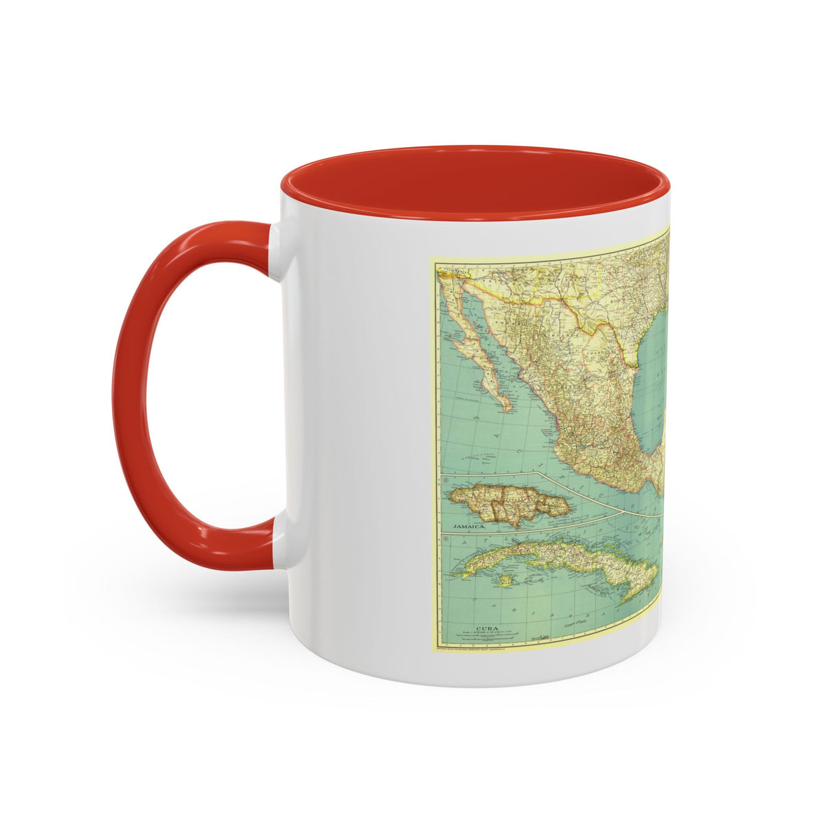 Central America and the West Indies (1934) (Map) Accent Coffee Mug