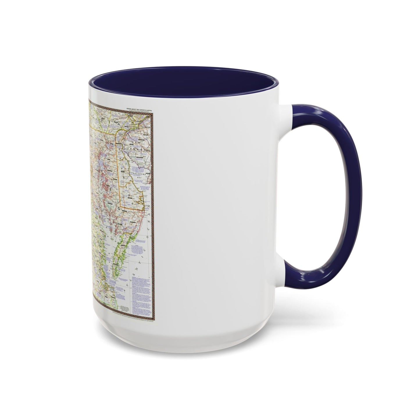 USA - Round About the Nation's Capital (1956) (Map) Accent Coffee Mug