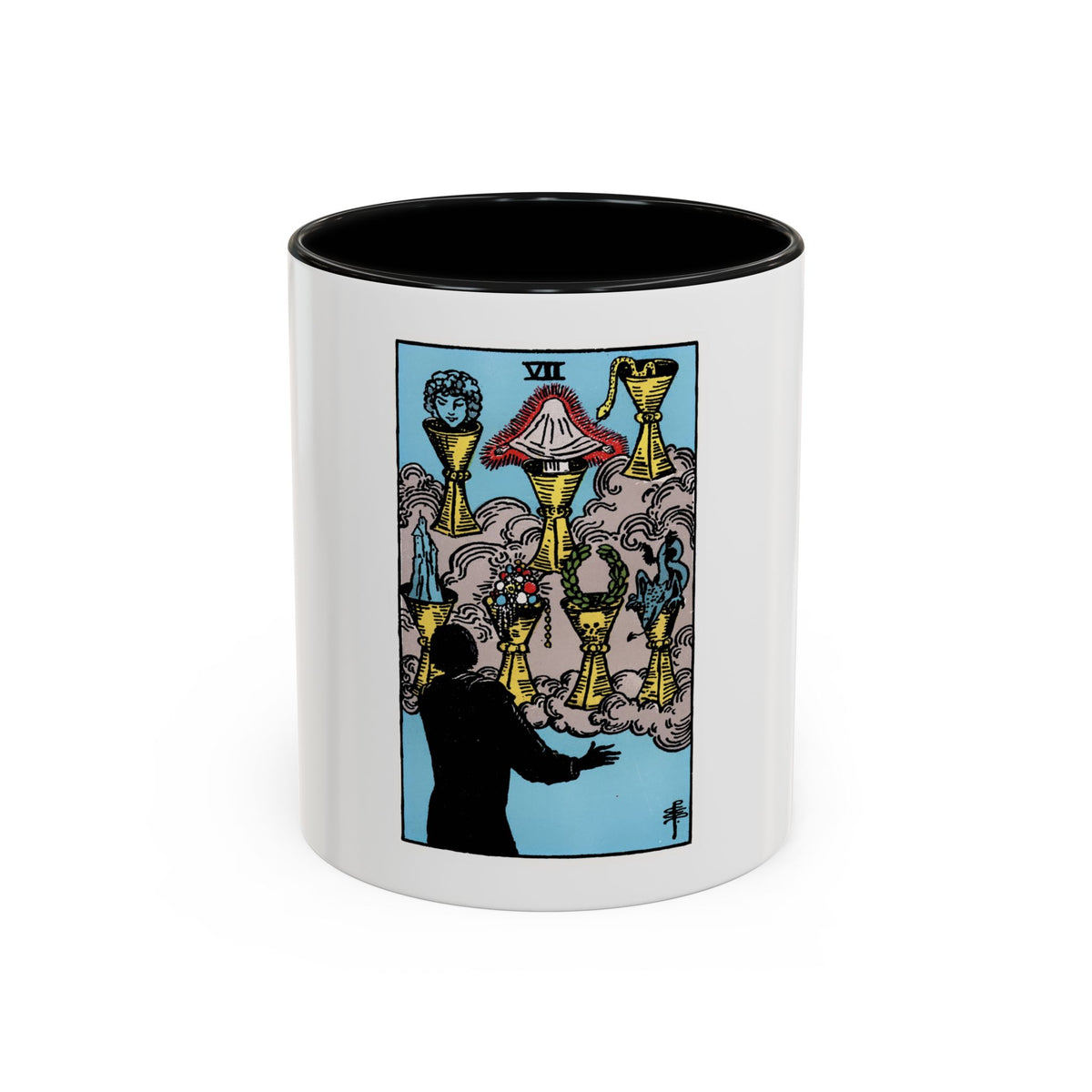 The 7 of Cups (Tarot Card) Accent Coffee Mug