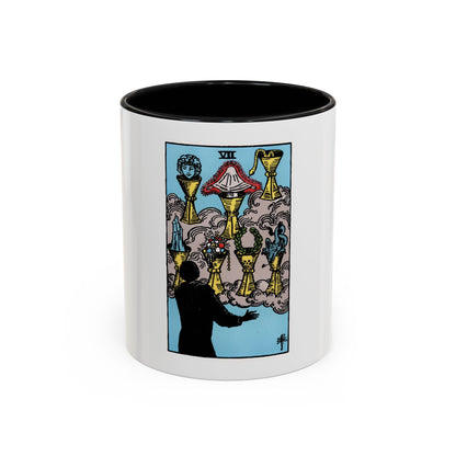 The 7 of Cups (Tarot Card) Accent Coffee Mug
