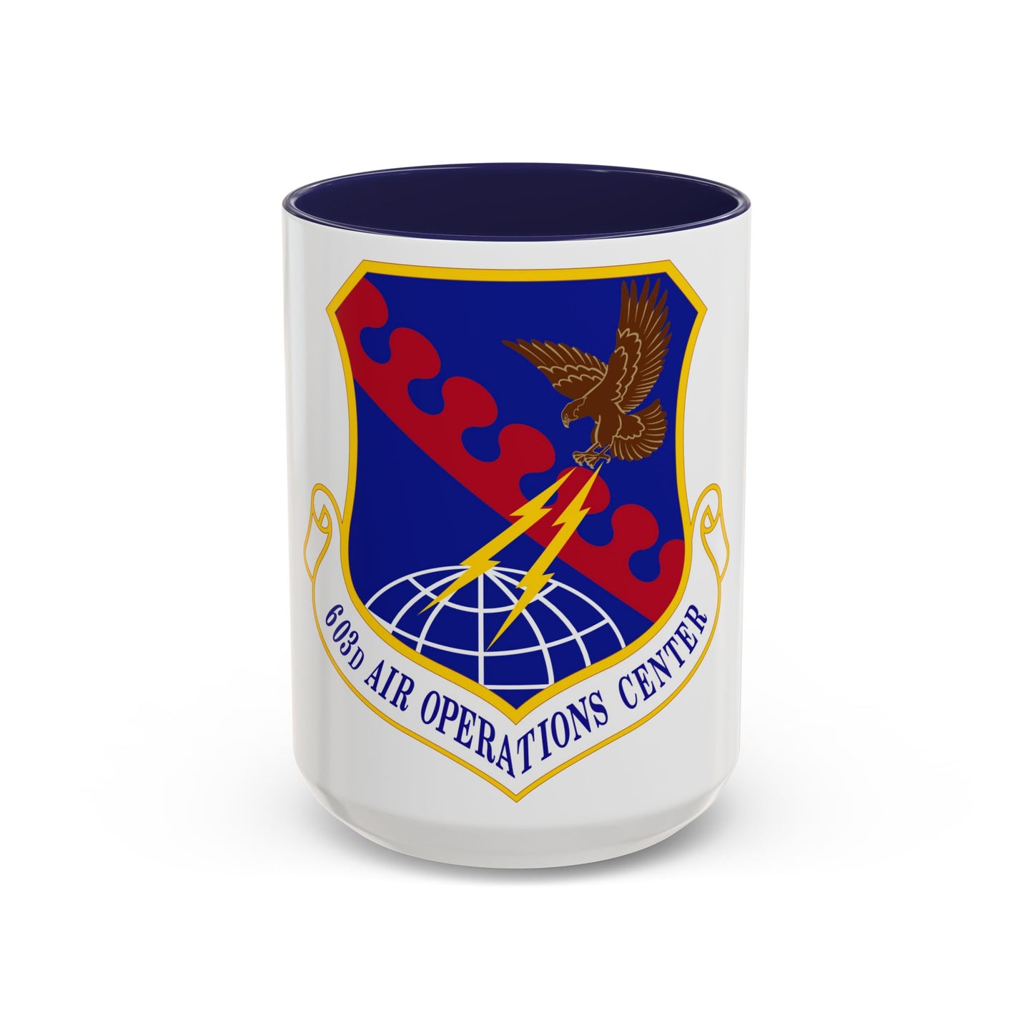 603 Air Operations Center USAFE (U.S. Air Force) Accent Coffee Mug