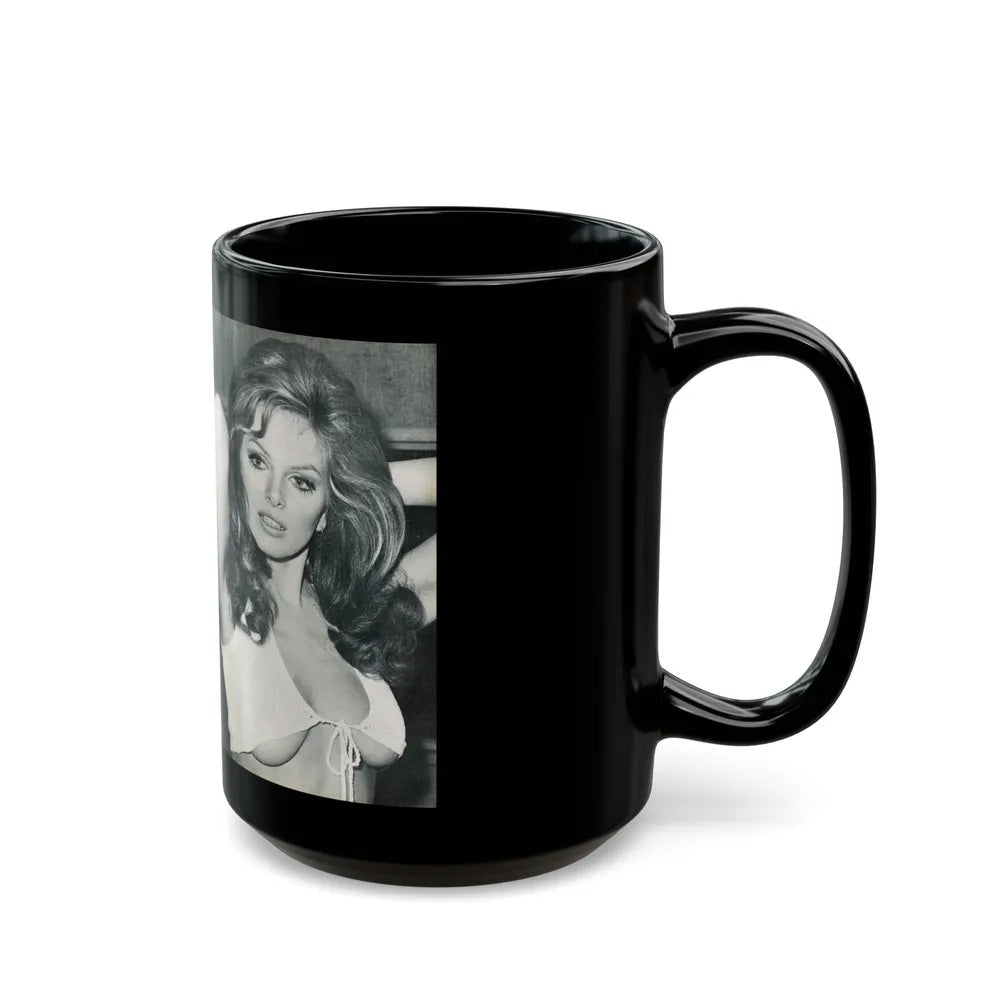 Julie Ege #211 (Vintage Female Icon) Black Coffee Mug-Go Mug Yourself