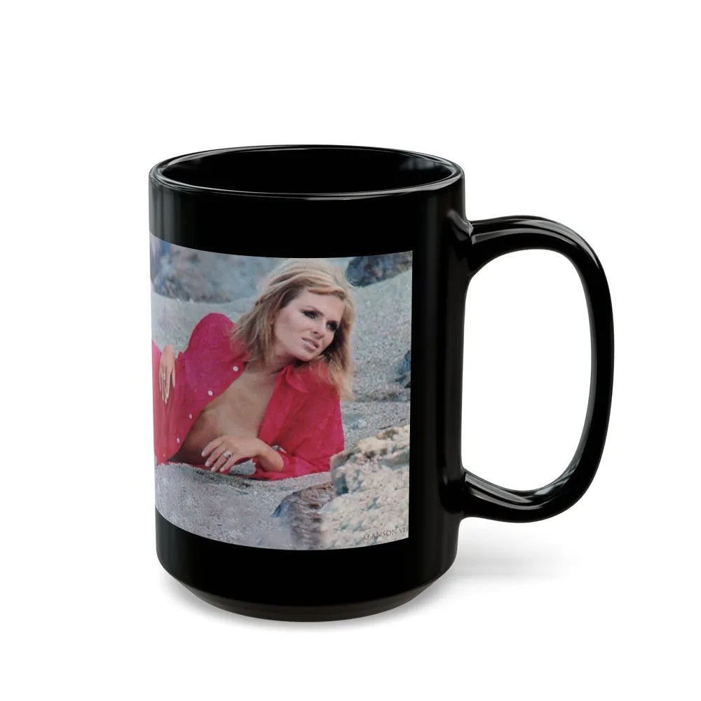 Julie Ege #181 (Vintage Female Icon) Black Coffee Mug-Go Mug Yourself