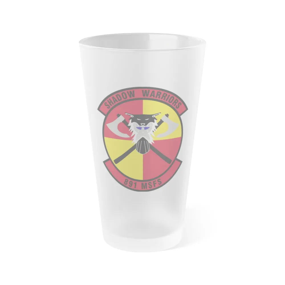 891 Missile Security Forces Squadron AFGSC (U.S. Air Force) Frosted Pint Glass 16oz-16oz-Frosted-Go Mug Yourself