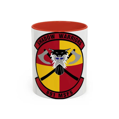 891 Missile Security Forces Squadron AFGSC (U.S. Air Force) Accent Coffee Mug 11oz Red - Go Mug Yourself